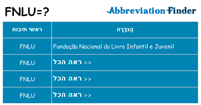 מה הפירוש fnlu