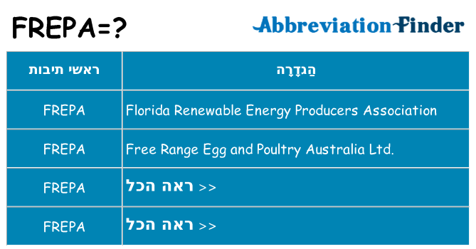 מה הפירוש frepa