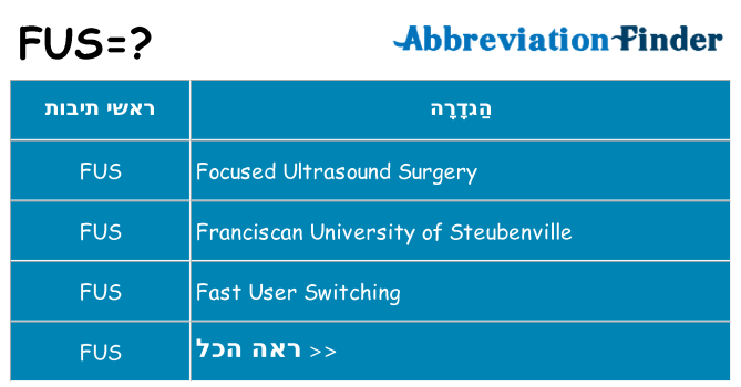 מה הפירוש fus