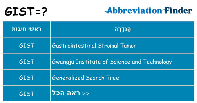 מה הפירוש gist