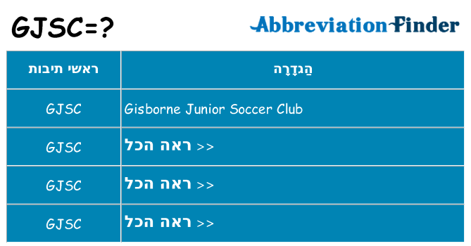 מה הפירוש gjsc