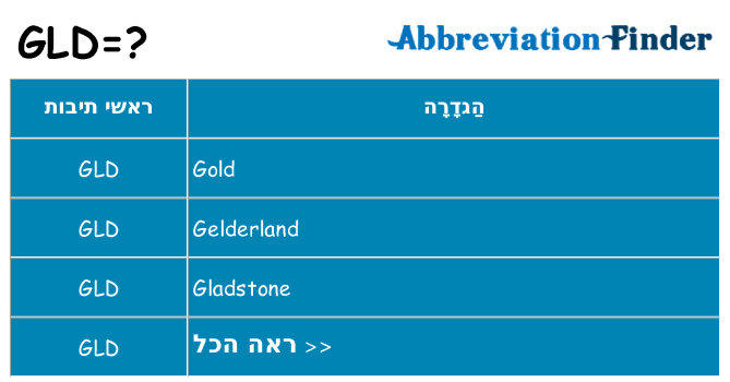 מה הפירוש gld