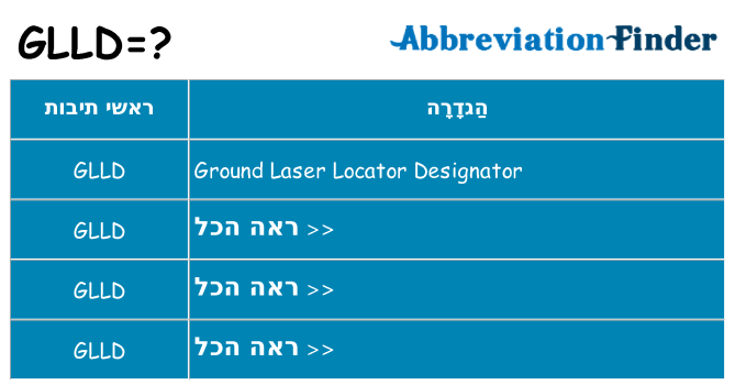 מה הפירוש glld