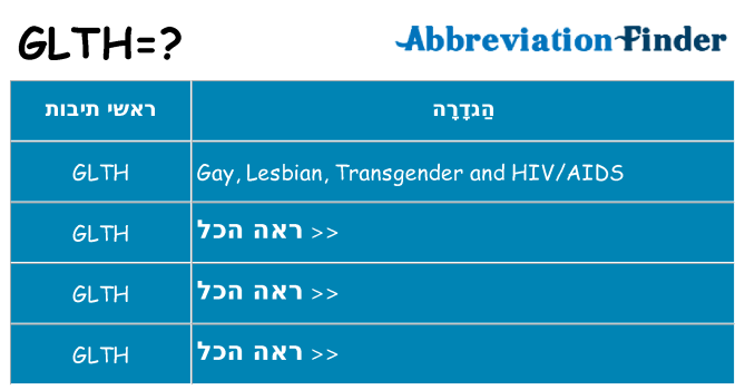 מה הפירוש glth