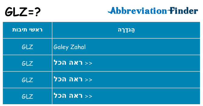 מה הפירוש glz