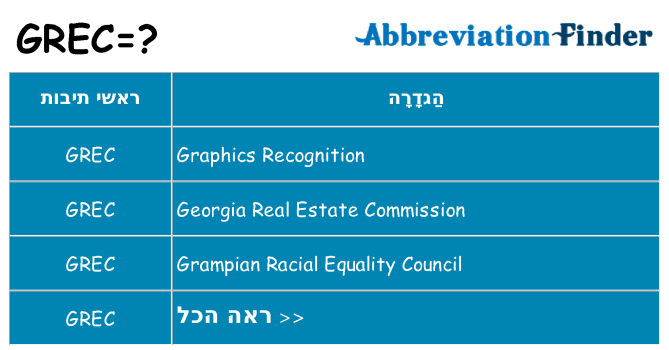 מה הפירוש grec