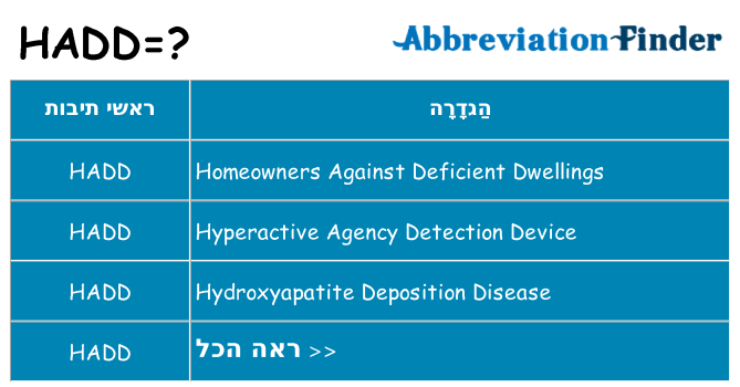 מה הפירוש hadd