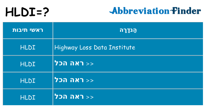 מה הפירוש hldi