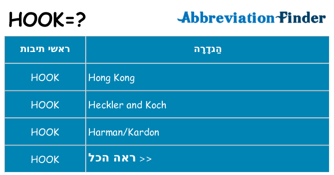 מה הפירוש hook
