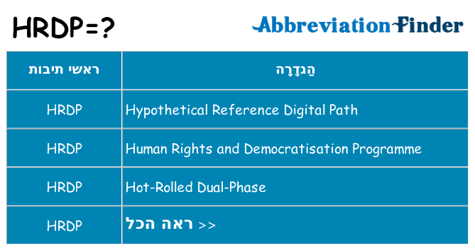 מה הפירוש hrdp
