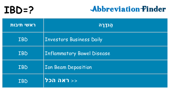 מה הפירוש ibd