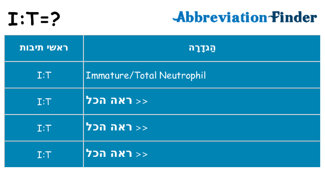 מה הפירוש it