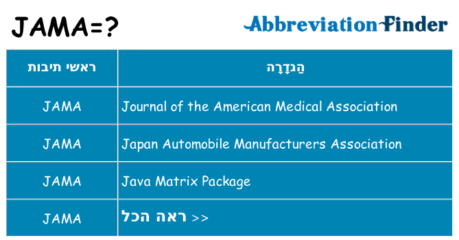 מה הפירוש jama