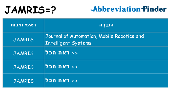 מה הפירוש jamris
