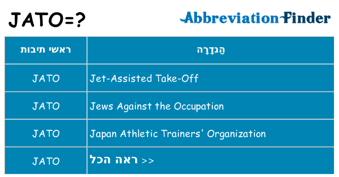 מה הפירוש jato