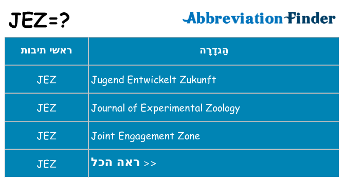 מה הפירוש jez