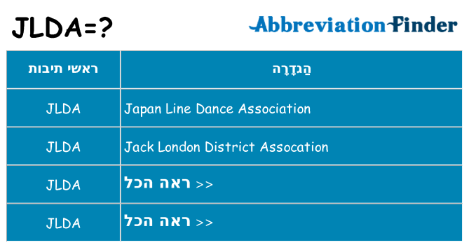 מה הפירוש jlda