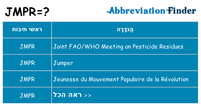 מה הפירוש jmpr