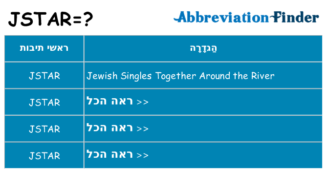 מה הפירוש jstar
