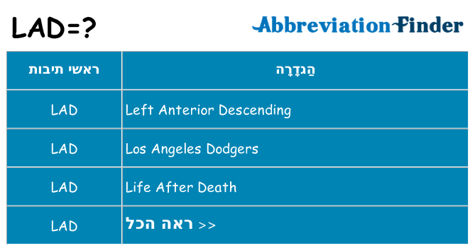 מה הפירוש lad