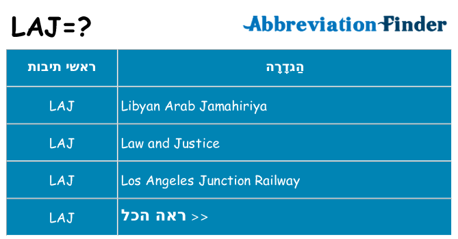 מה הפירוש laj