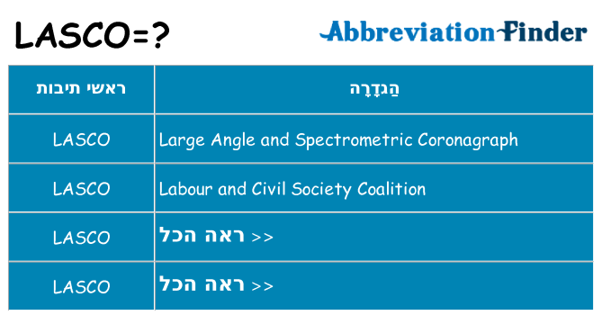 מה הפירוש lasco