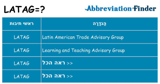מה הפירוש latag