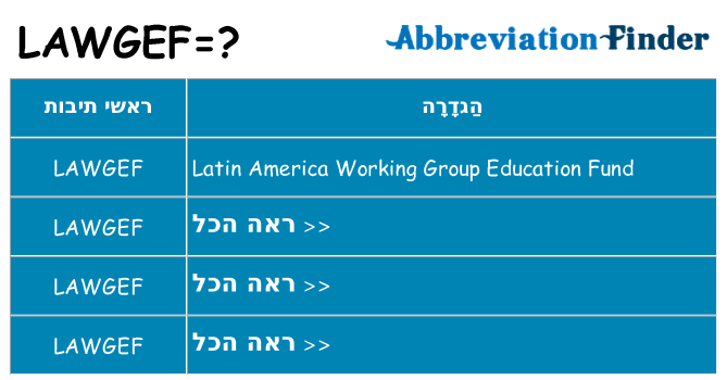 מה הפירוש lawgef
