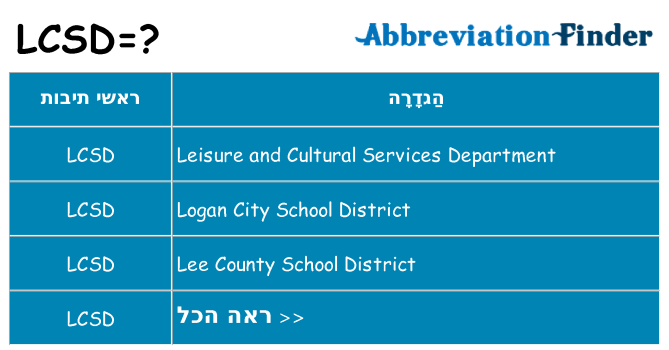 מה הפירוש lcsd