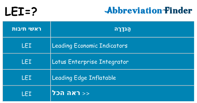 מה הפירוש lei