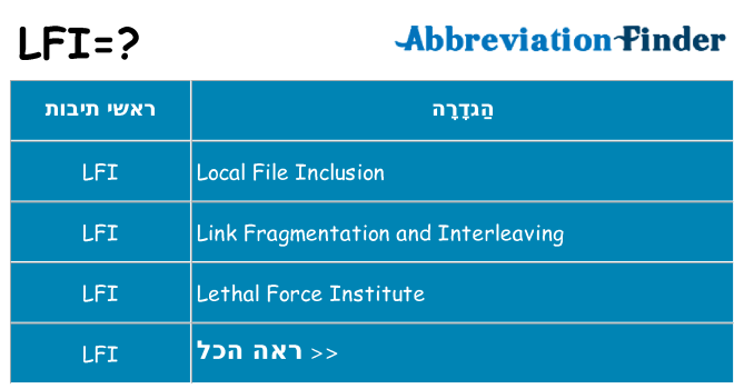 מה הפירוש lfi