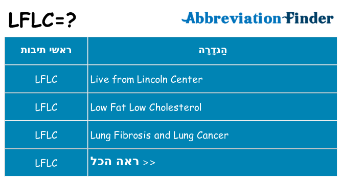 מה הפירוש lflc