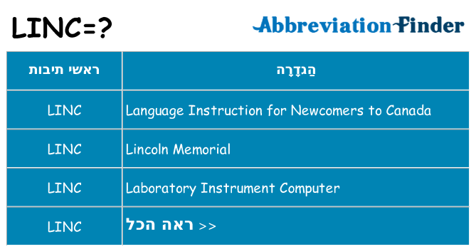 מה הפירוש linc