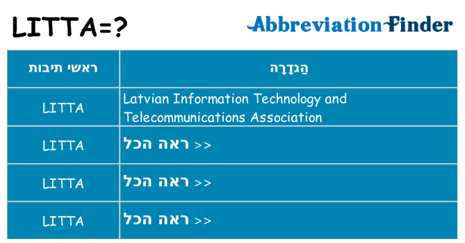 מה הפירוש litta