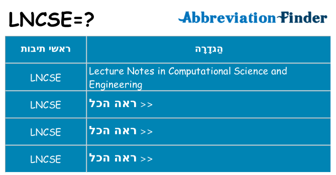 מה הפירוש lncse