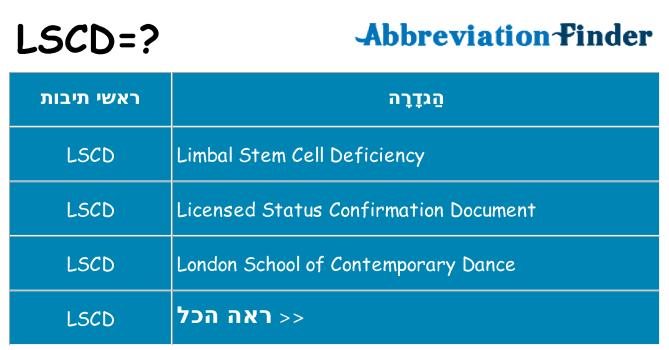 מה הפירוש lscd