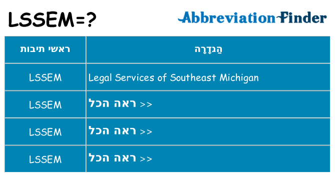 מה הפירוש lssem