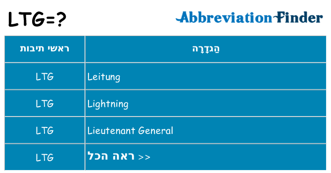 מה הפירוש ltg