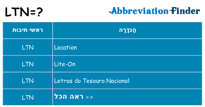 מה הפירוש ltn