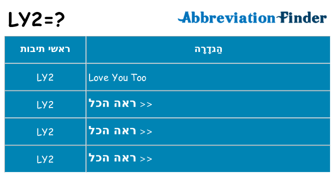 מה הפירוש ly2