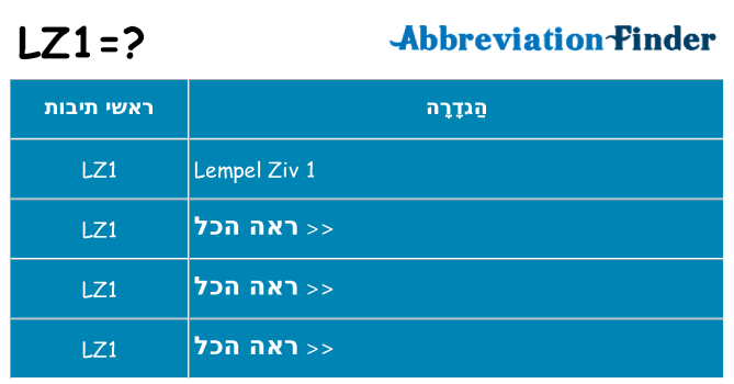 מה הפירוש lz1