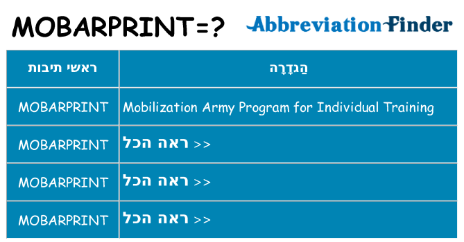 מה הפירוש mobarprint