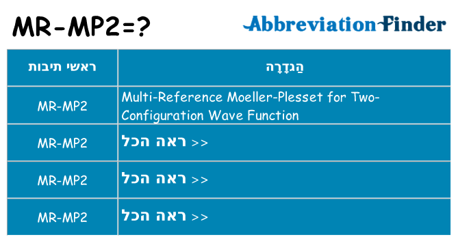 מה הפירוש mr-mp2