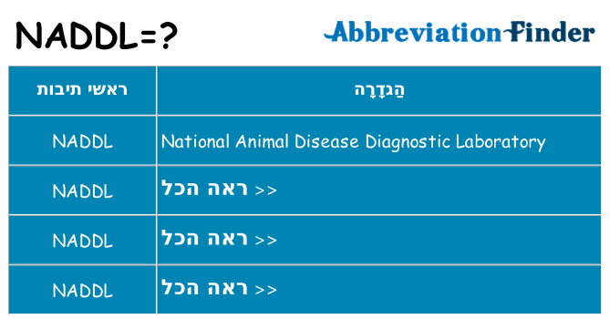 מה הפירוש naddl