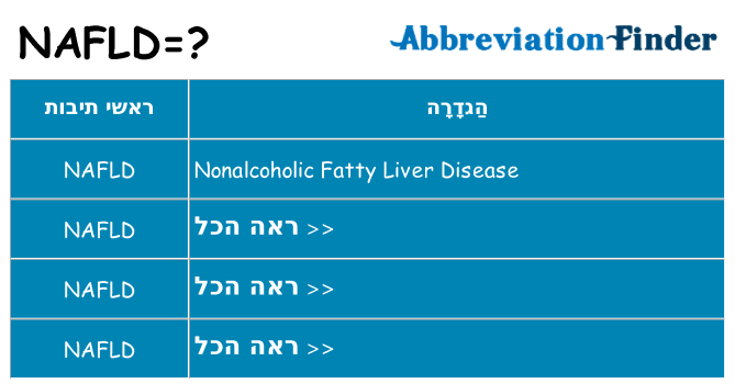 מה הפירוש nafld