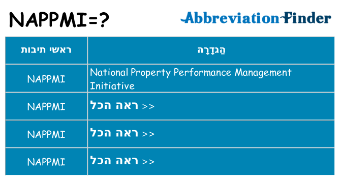 מה הפירוש nappmi