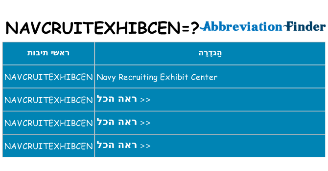 מה הפירוש navcruitexhibcen