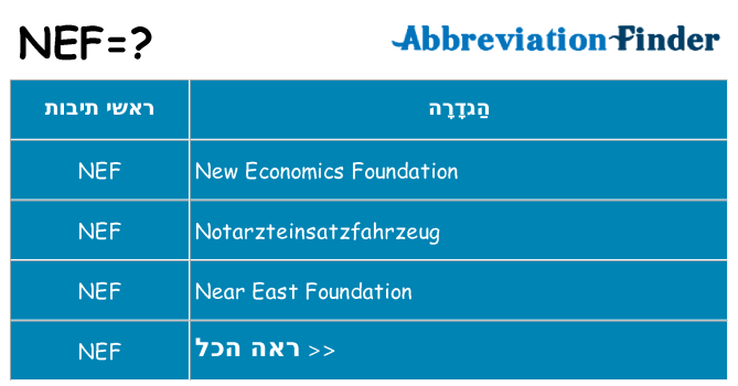 מה הפירוש nef