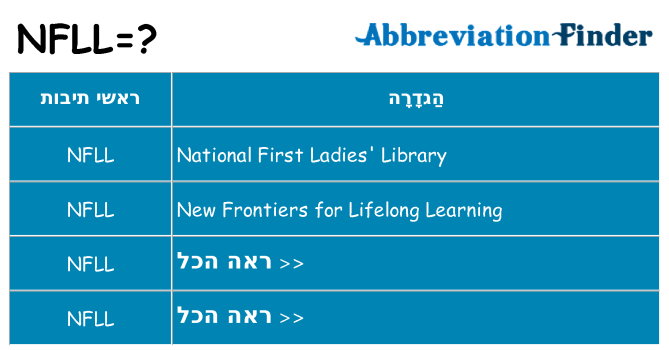 מה הפירוש nfll
