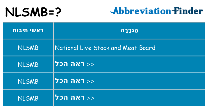 מה הפירוש nlsmb